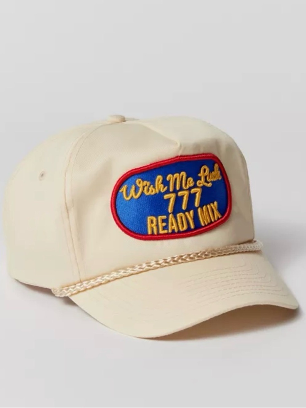 Cream 'Wish Me Luck 777 Ready Mix' Patch Cap